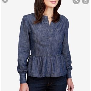 Lucky Brand Denim Peplum Shirt